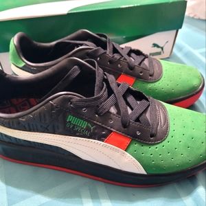 Puma GV Special+Lux Black White Green Pre-owned size 8